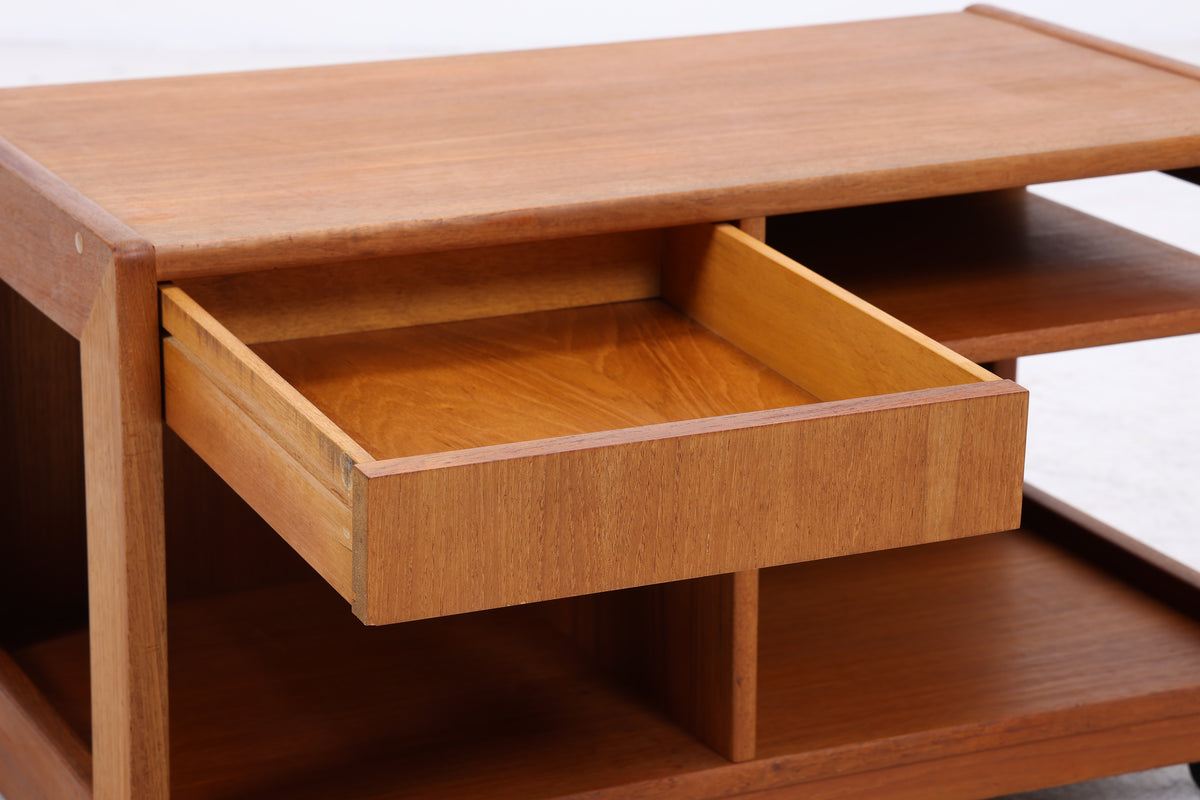 Vintage Teak Beistelltisch | Servierwagen | Rollen