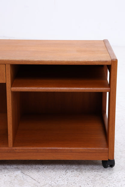 Vintage Teak Beistelltisch | Servierwagen | Rollen