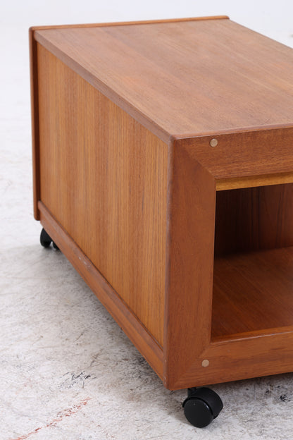 Vintage Teak Beistelltisch | Servierwagen | Rollen