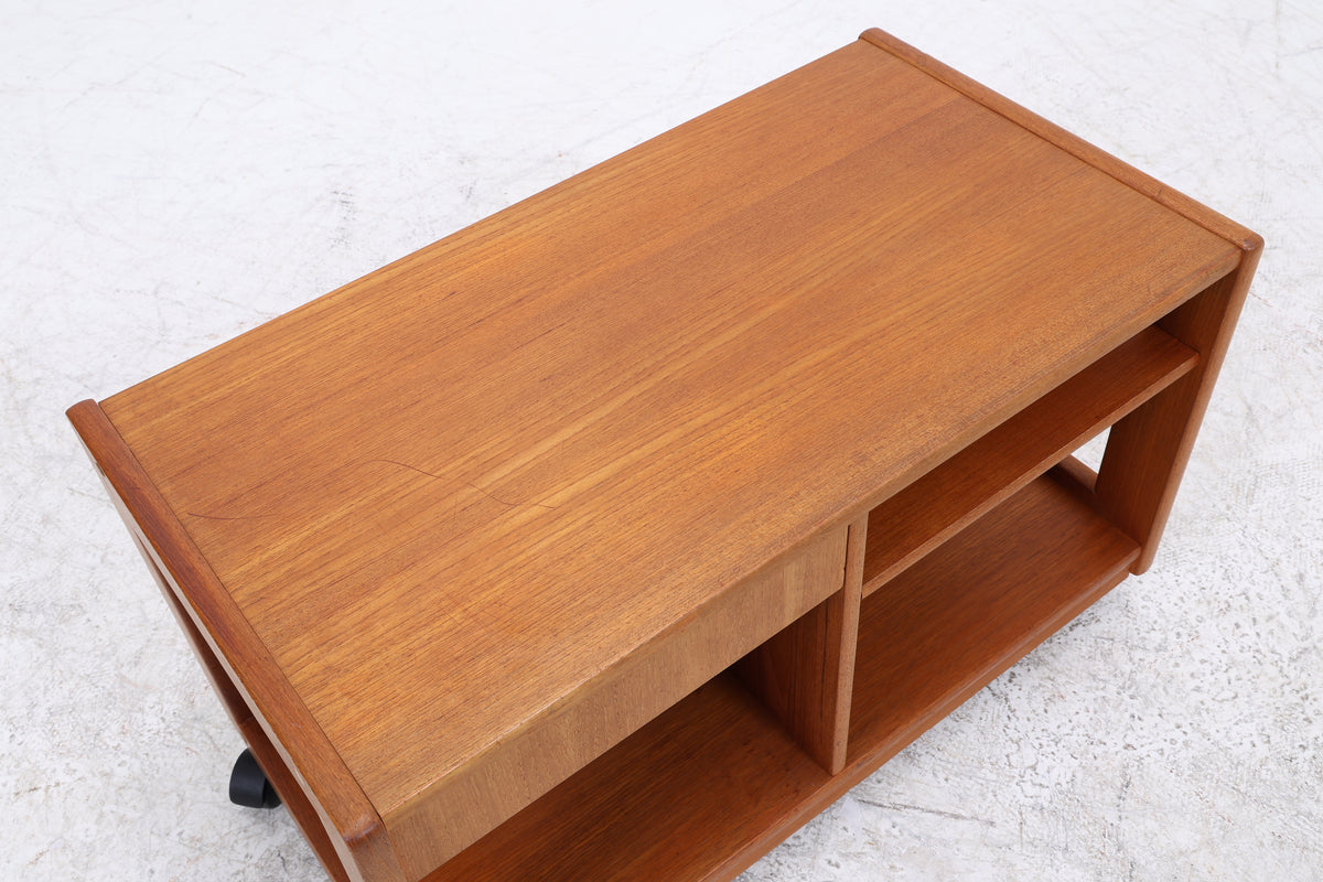 Vintage Teak Beistelltisch | Servierwagen | Rollen
