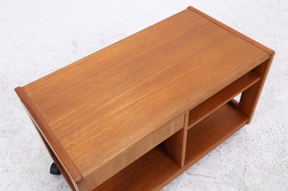 Vintage Teak Beistelltisch | Servierwagen | Rollen