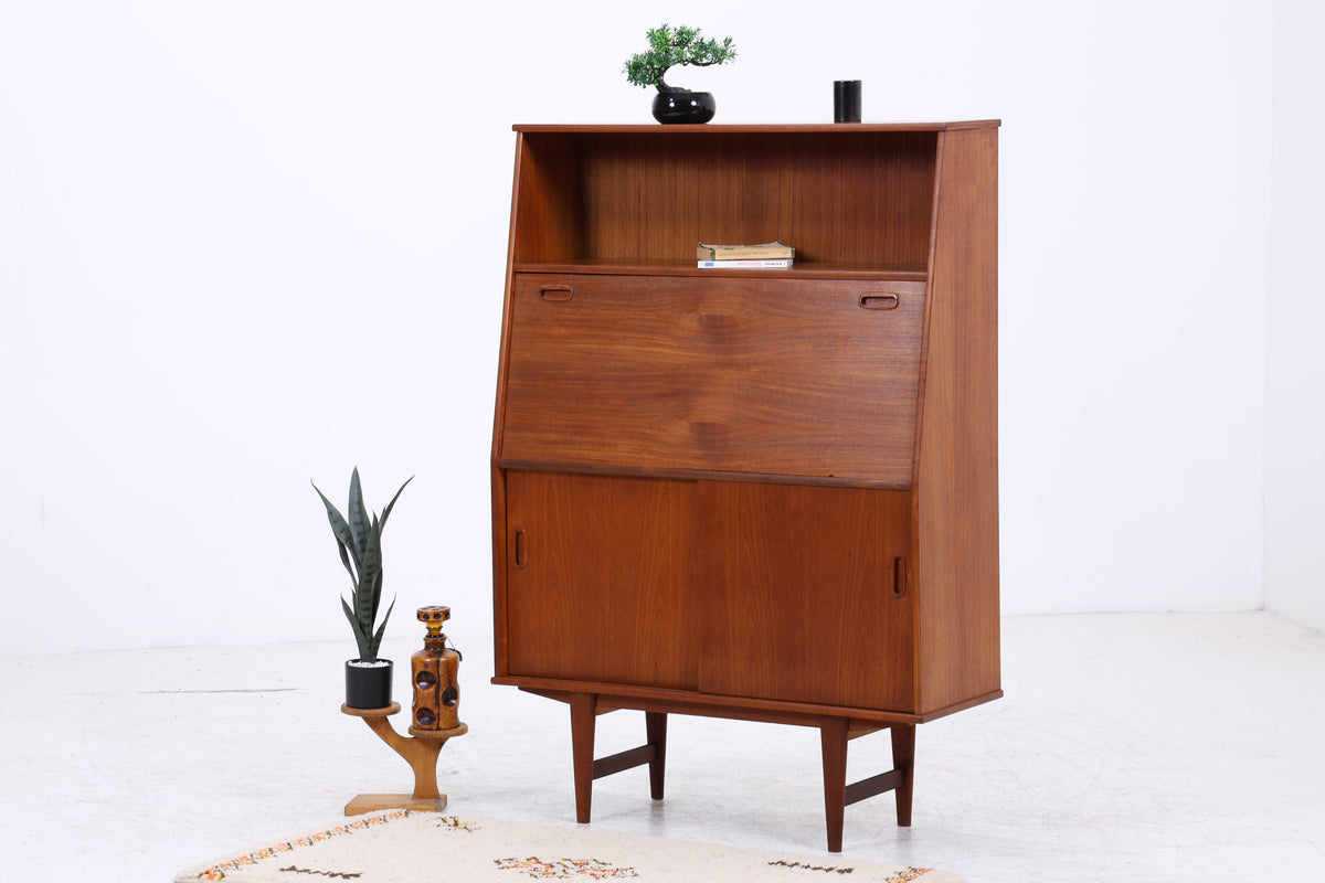 Vintage Teak Schrank | Sekretär | 2 Schiebetüren