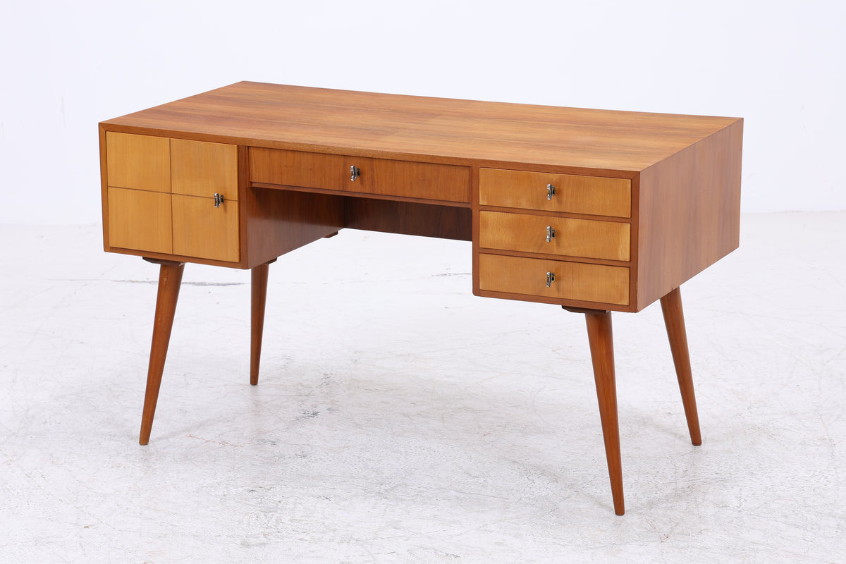 Vintage Schreibtisch | 4 Schubladen | 2 Türen