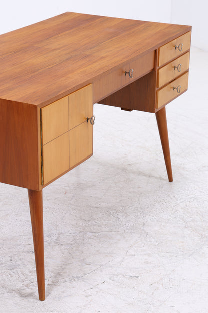 Vintage Schreibtisch | 4 Schubladen | 2 Türen