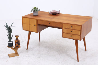 Vintage Schreibtisch | 4 Schubladen | 2 Türen