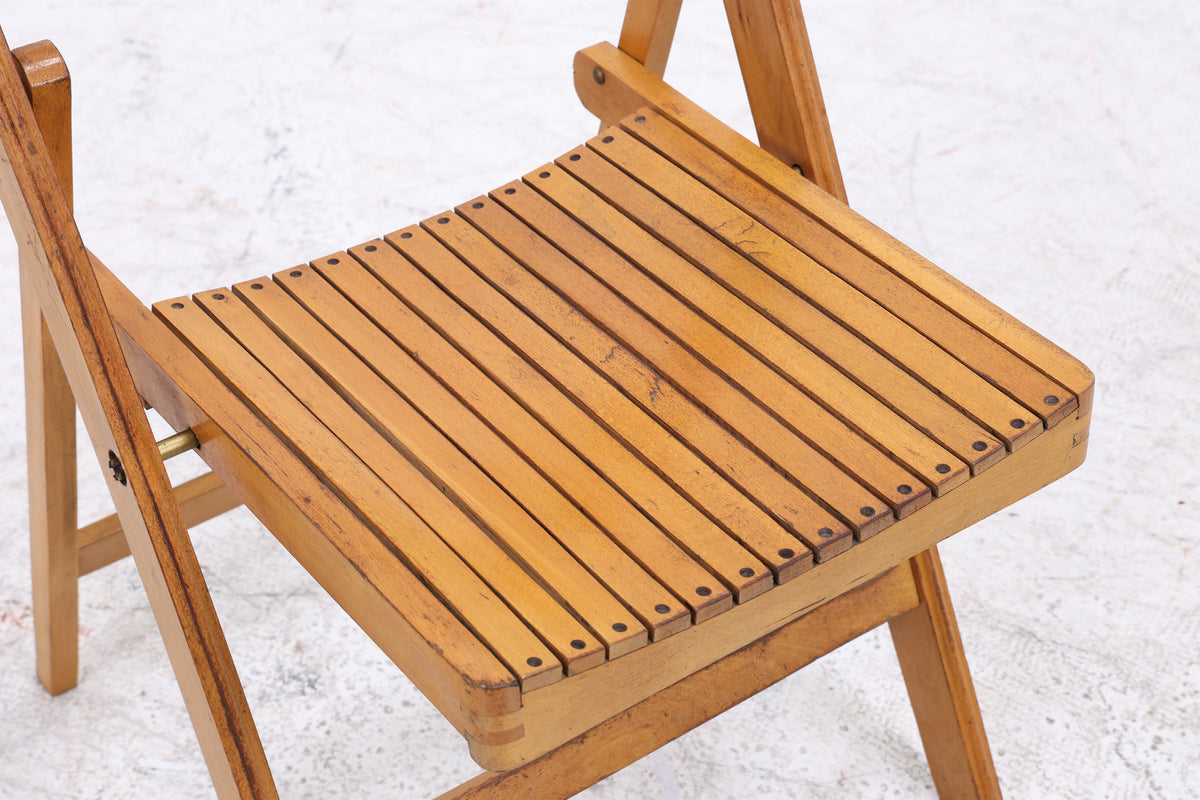 C.T.C. Klappstühle | 4er Set | Vintage Birke