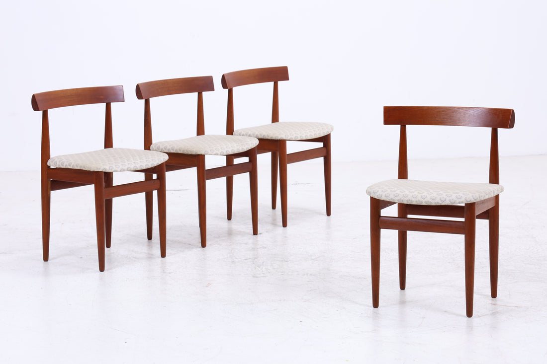 Hans Olsen Roundette | 4er Set Stühle | Frem Røjle | Teak