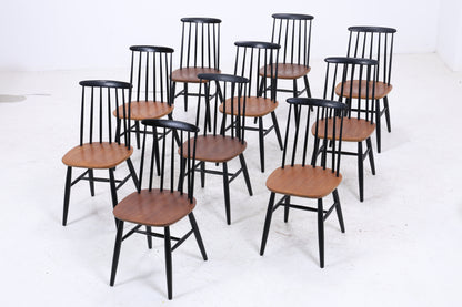 1v10 Ilmari Tapiovaara Fanett Stühle | Mid Century | Stol Kamnik | Teak