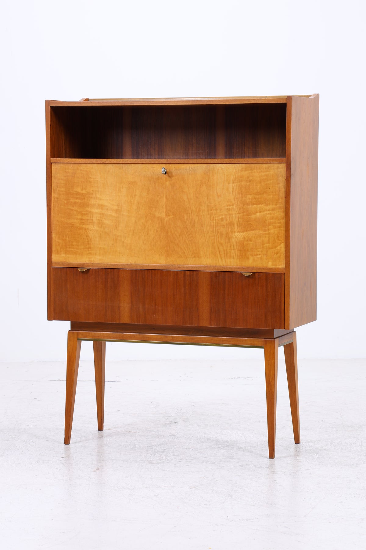 Vintage Sekretärschrank | Mid Century | 2 Klappen | 2 Schubladen