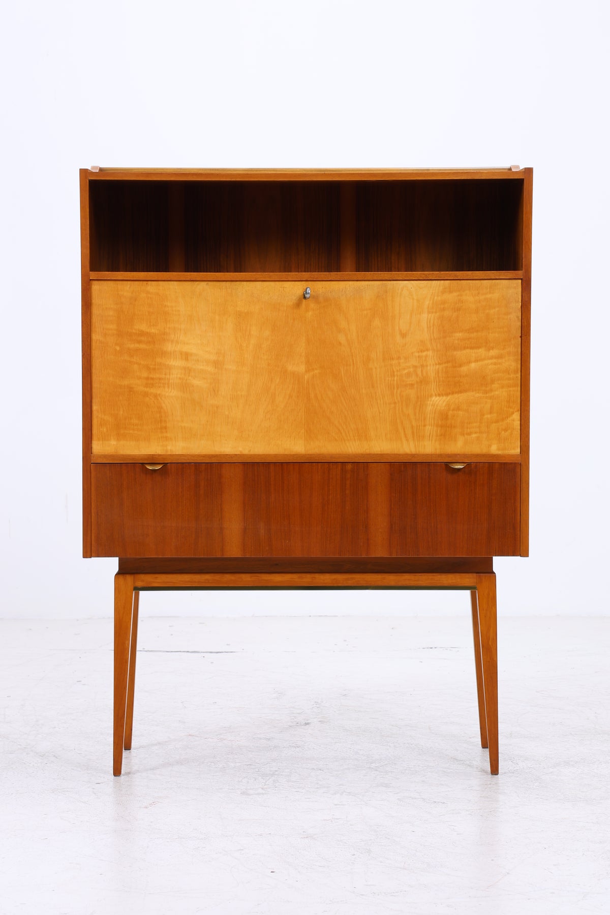 Vintage Sekretärschrank | Mid Century | 2 Klappen | 2 Schubladen