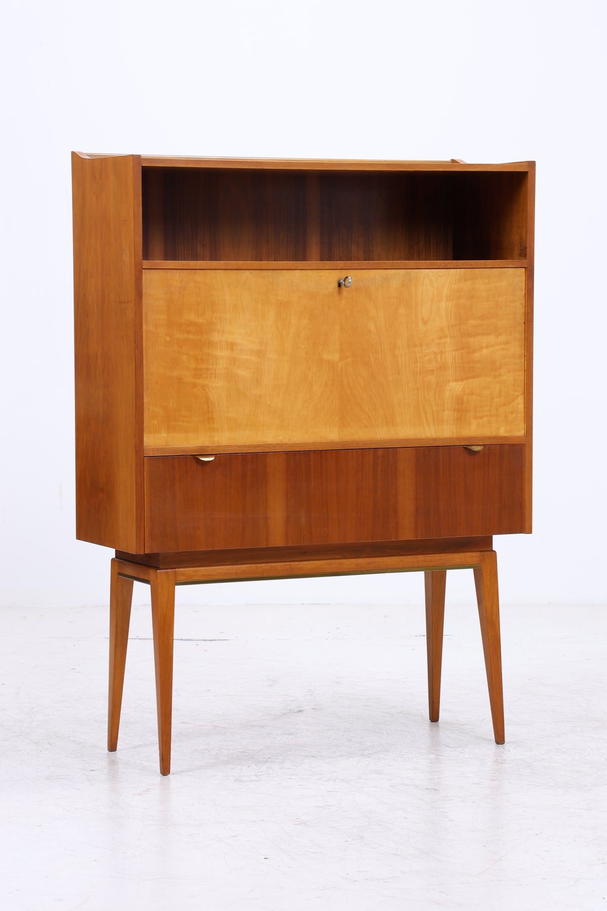 Vintage Sekretärschrank | Mid Century | 2 Klappen | 2 Schubladen