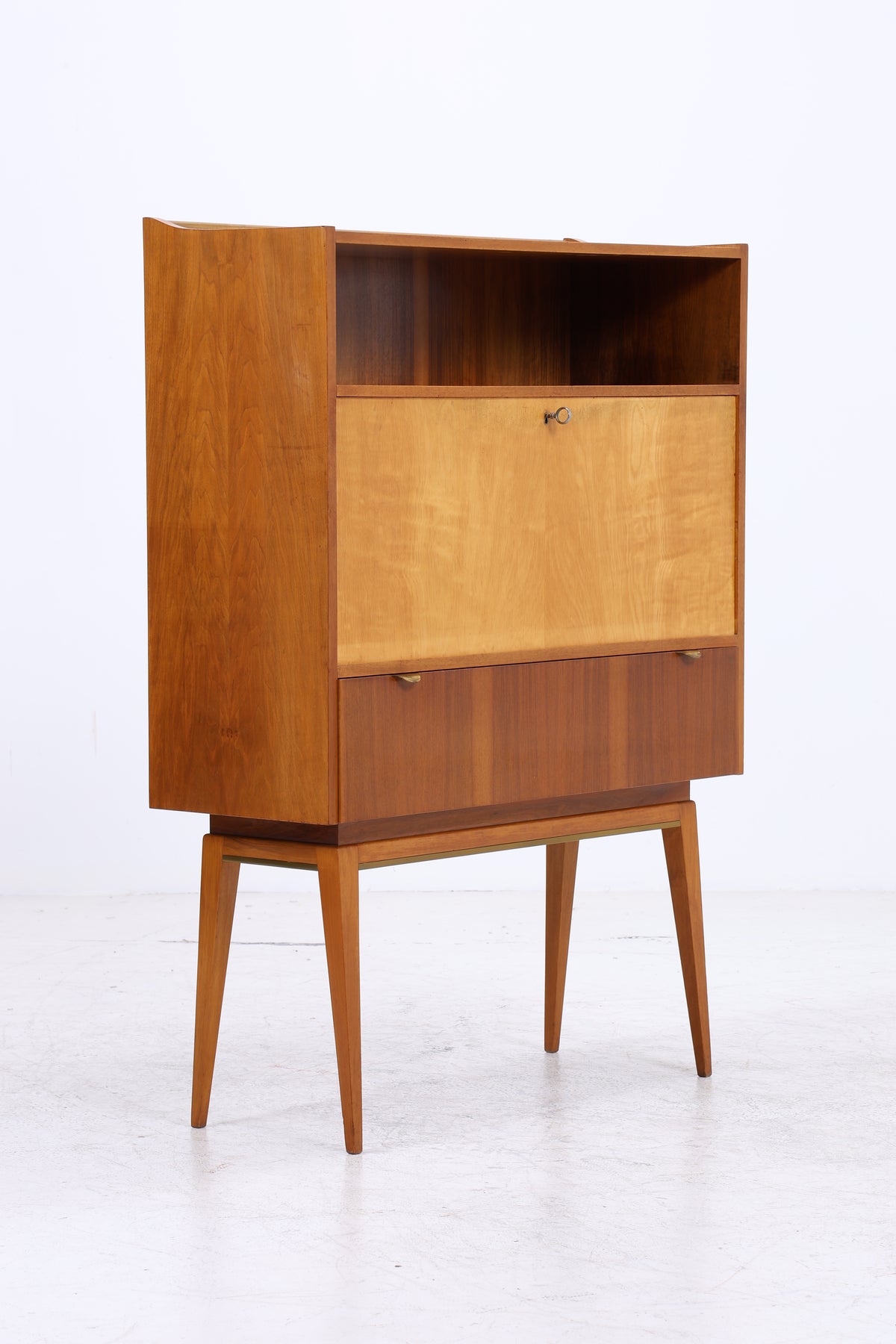 Vintage Sekretärschrank | Mid Century | 2 Klappen | 2 Schubladen