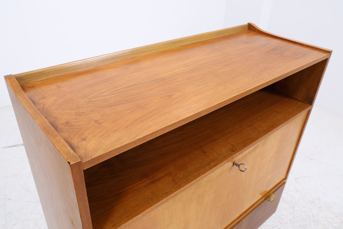 Vintage Sekretärschrank | Mid Century | 2 Klappen | 2 Schubladen