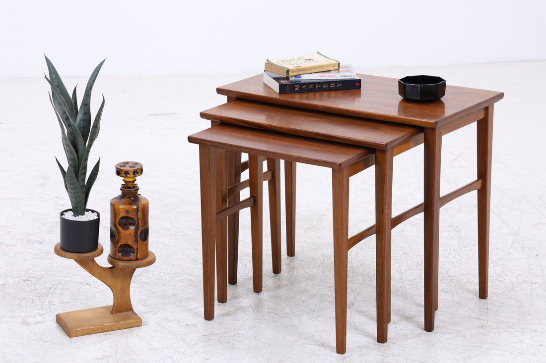 Vintage Satztische | 3er Set | Mid Century Beistelltische