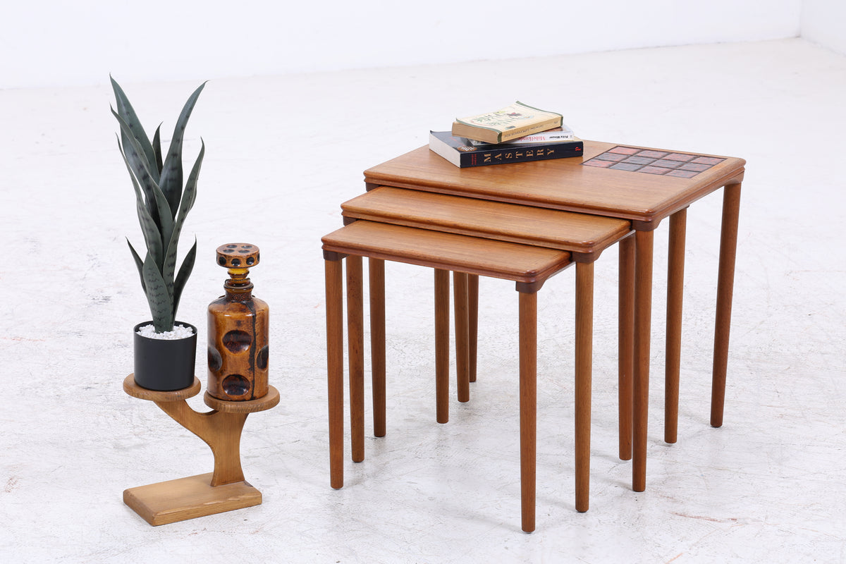 Salin Möbler Satztische | 3er Set | Vintage Teak