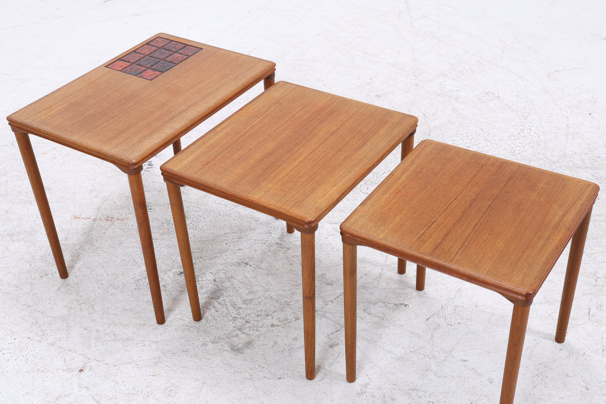 Salin Möbler Satztische | 3er Set | Vintage Teak