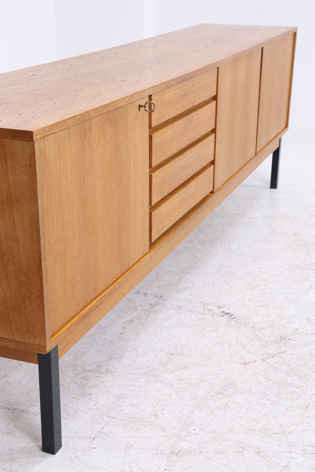 WK Möbel Sideboard | Vintage Teak | 3 Türen | 4 Schubladen