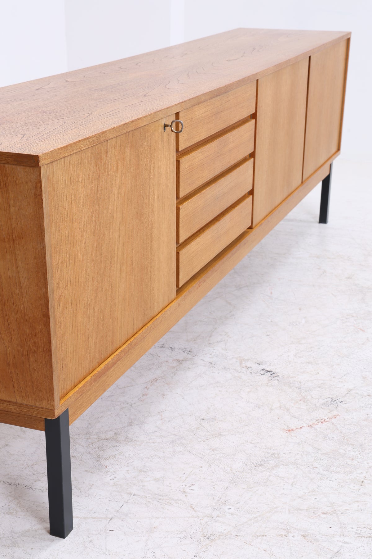 WK Möbel Sideboard | Vintage Teak | 3 Türen | 4 Schubladen