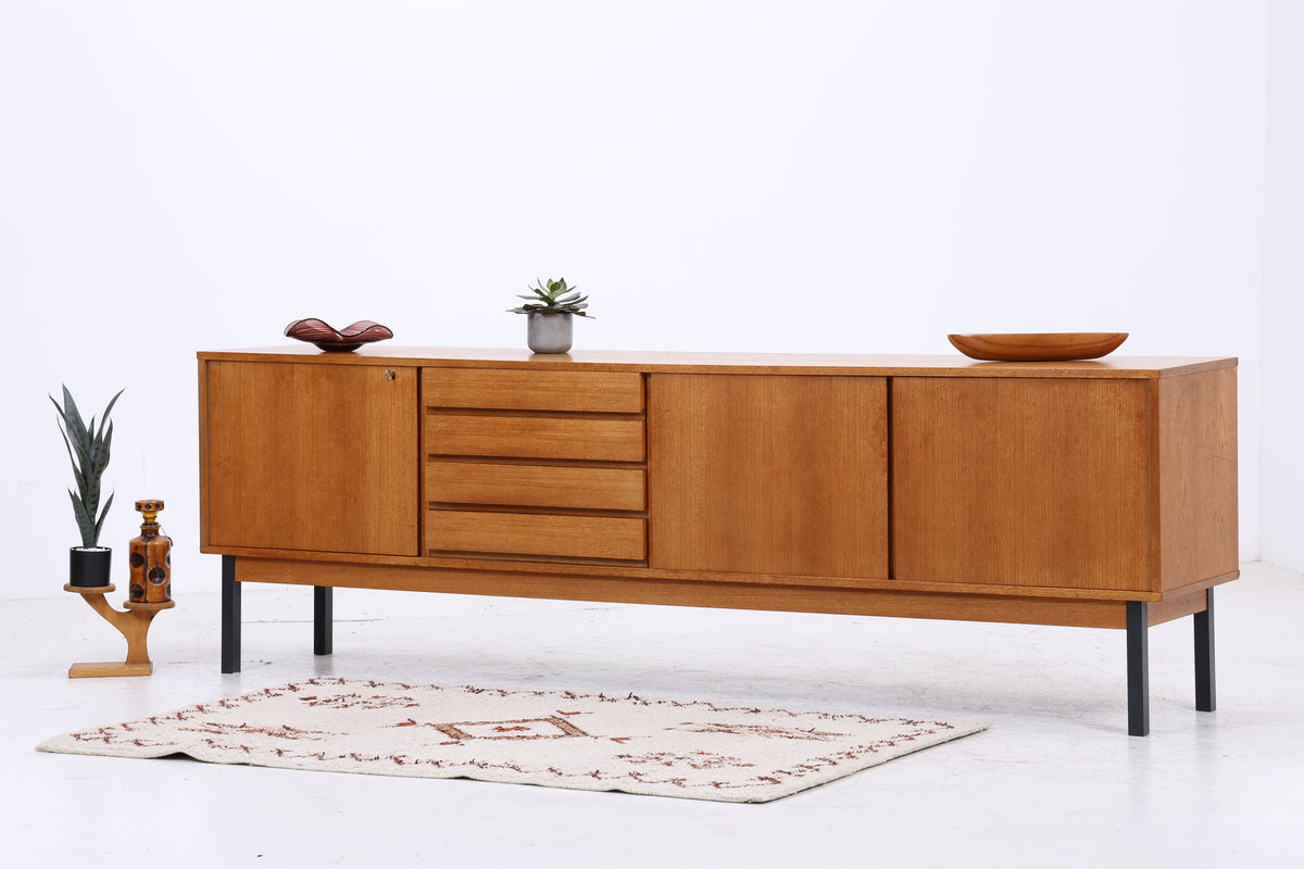 WK Möbel Sideboard | Vintage Teak | 3 Türen | 4 Schubladen