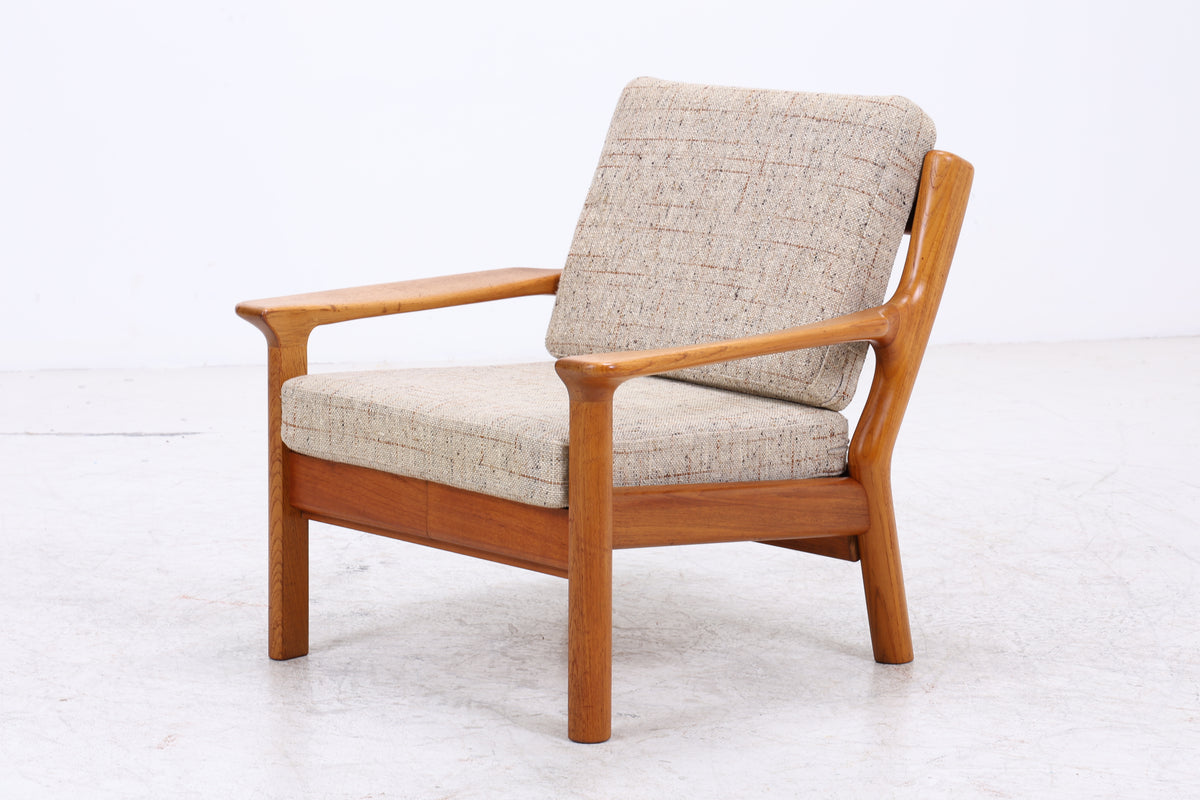 Juul Christensen Sessel | Vintage Teak | Lounge Sessel mit Hocker