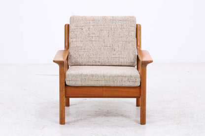 Juul Christensen Sessel | Vintage Teak | Lounge Sessel mit Hocker