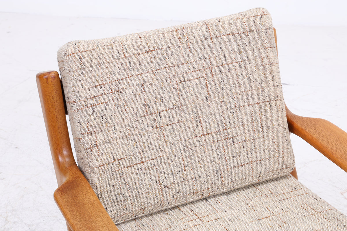 Juul Christensen Sessel | Vintage Teak | Lounge Sessel mit Hocker