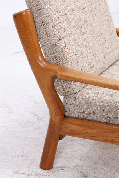 Juul Christensen Sessel | Vintage Teak | Lounge Sessel mit Hocker
