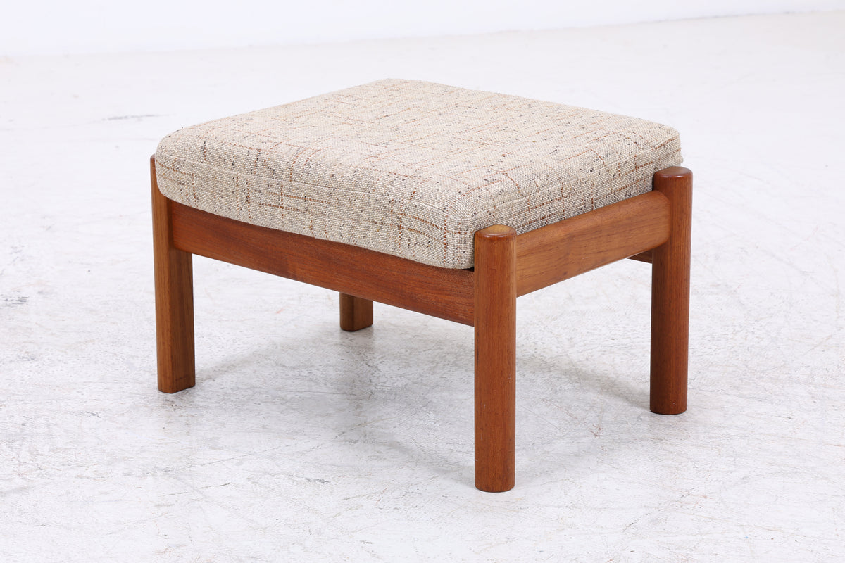 Juul Christensen Sessel | Vintage Teak | Lounge Sessel mit Hocker