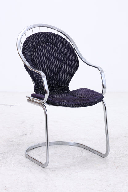 2er Set Gastone Rinaldi Freischwinger | Vintage | Chrom | Armlehnen