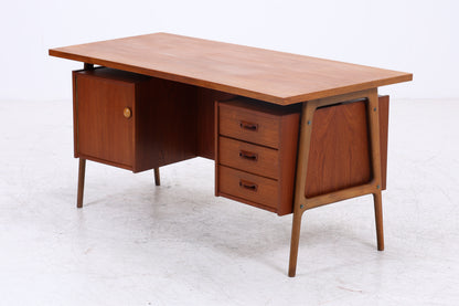 Vintage Teak Schreibtisch | Mid Century Design | Freistehend