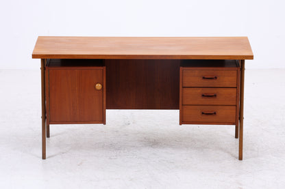 Vintage Teak Schreibtisch | Mid Century Design | Freistehend