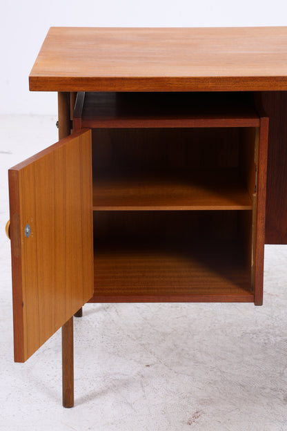 Vintage Teak Schreibtisch | Mid Century Design | Freistehend