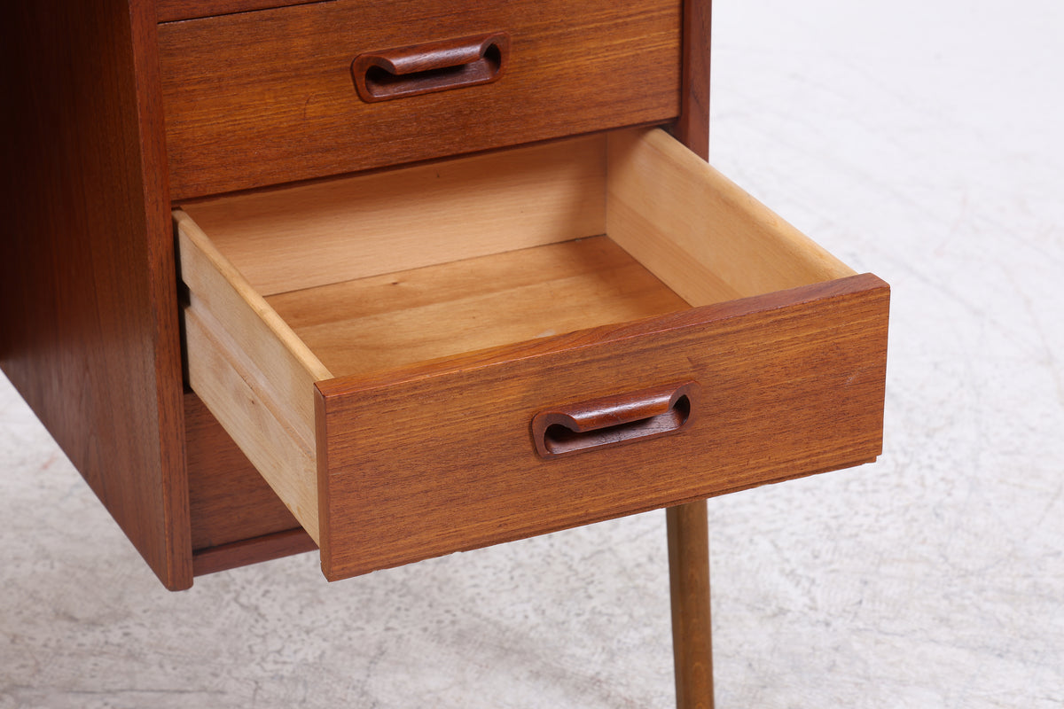 Vintage Teak Schreibtisch | Mid Century Design | Freistehend