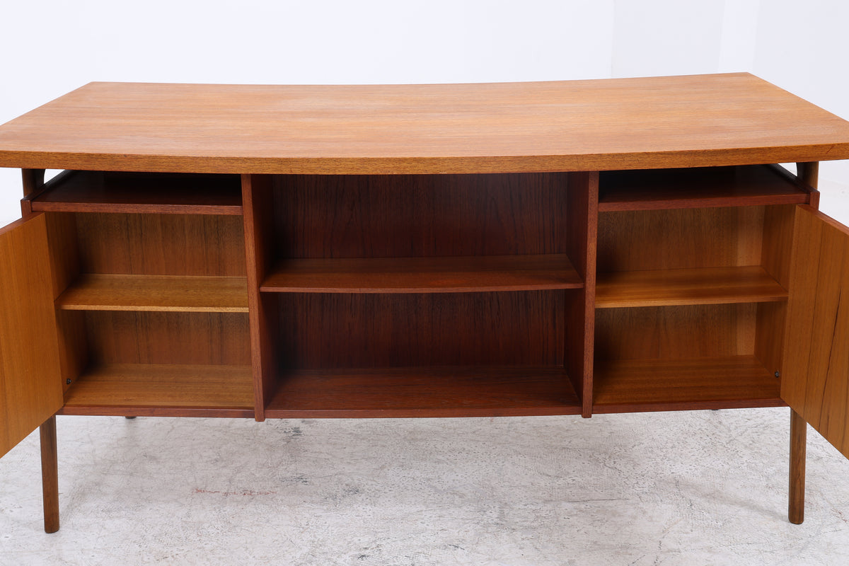 Vintage Teak Schreibtisch | Mid Century Design | Freistehend