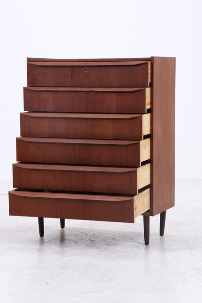 Vintage Teak Tallboy | Mid Century Kommode | 6 Schubladen