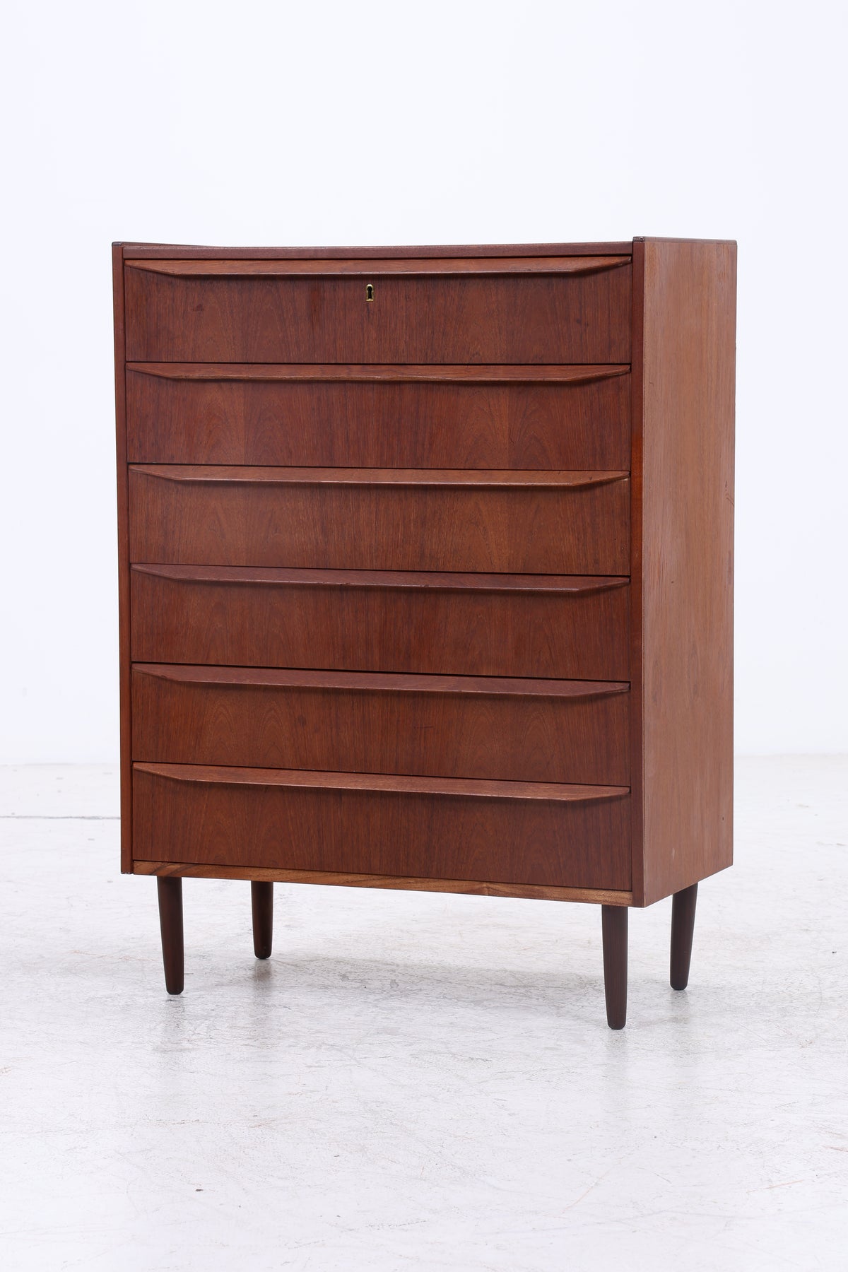 Vintage Teak Tallboy | Mid Century Kommode | 6 Schubladen