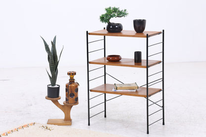 Vintage String Regal | 3 Holzablagen | Mid Century Design