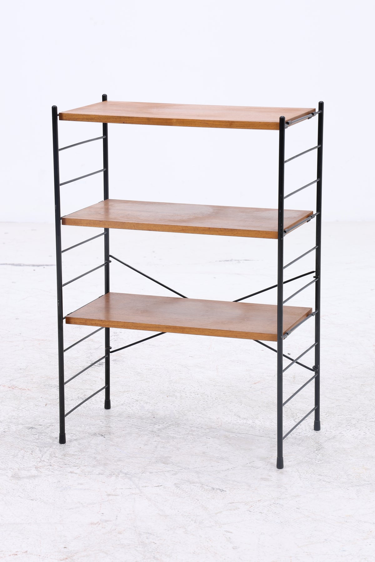 Vintage String Regal | 3 Holzablagen | Mid Century Design