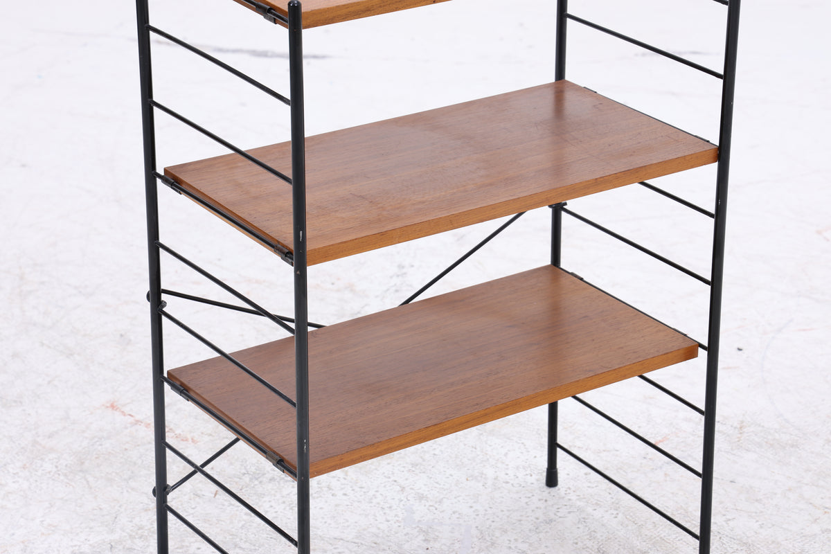 Vintage String Regal | 3 Holzablagen | Mid Century Design