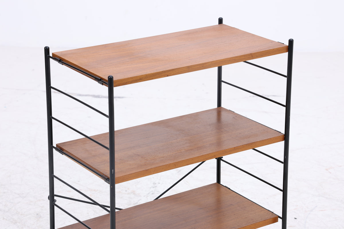 Vintage String Regal | 3 Holzablagen | Mid Century Design