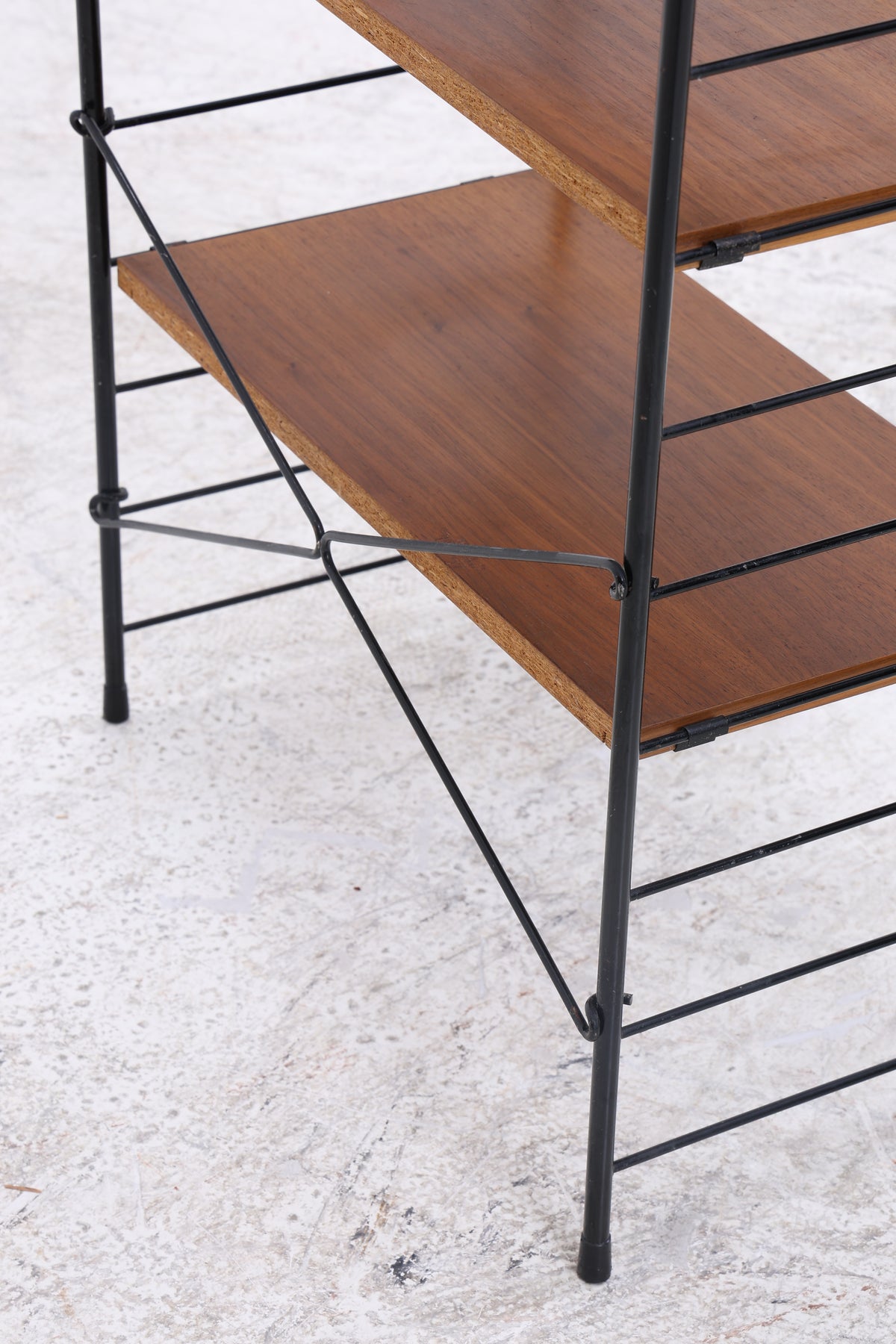 Vintage String Regal | 3 Holzablagen | Mid Century Design