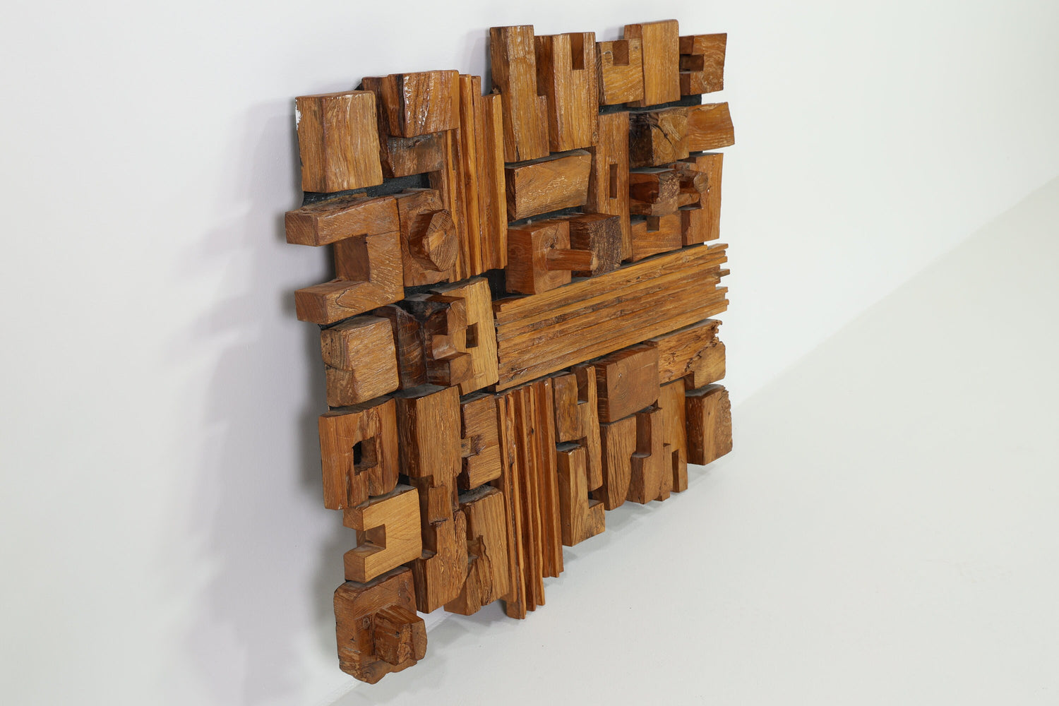 Holz Skulptur Wandskulptur Wanddeko Wandbild Holzmosaik Holzkunst Kunst Deko  Holzgemälde