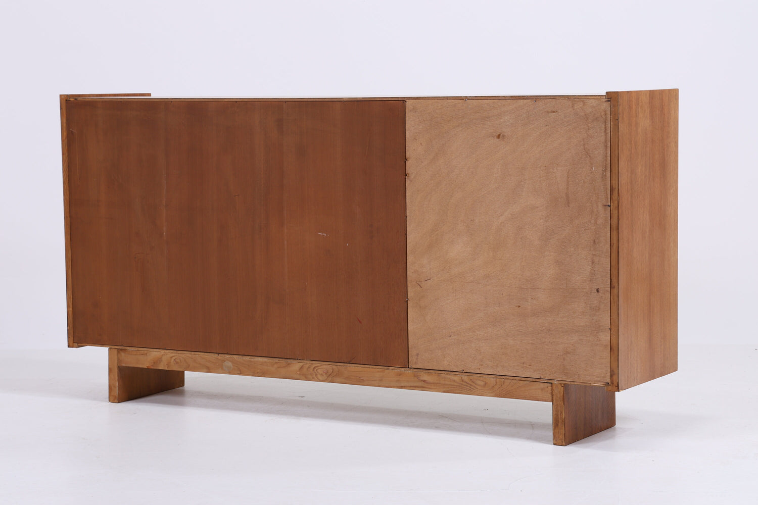 Vintage Glas Sideboard 60er Jahre | Mid Century TV Board Anrichte Schrank Retro Nussbaum Holz Kommode Anbau Einzel Modell