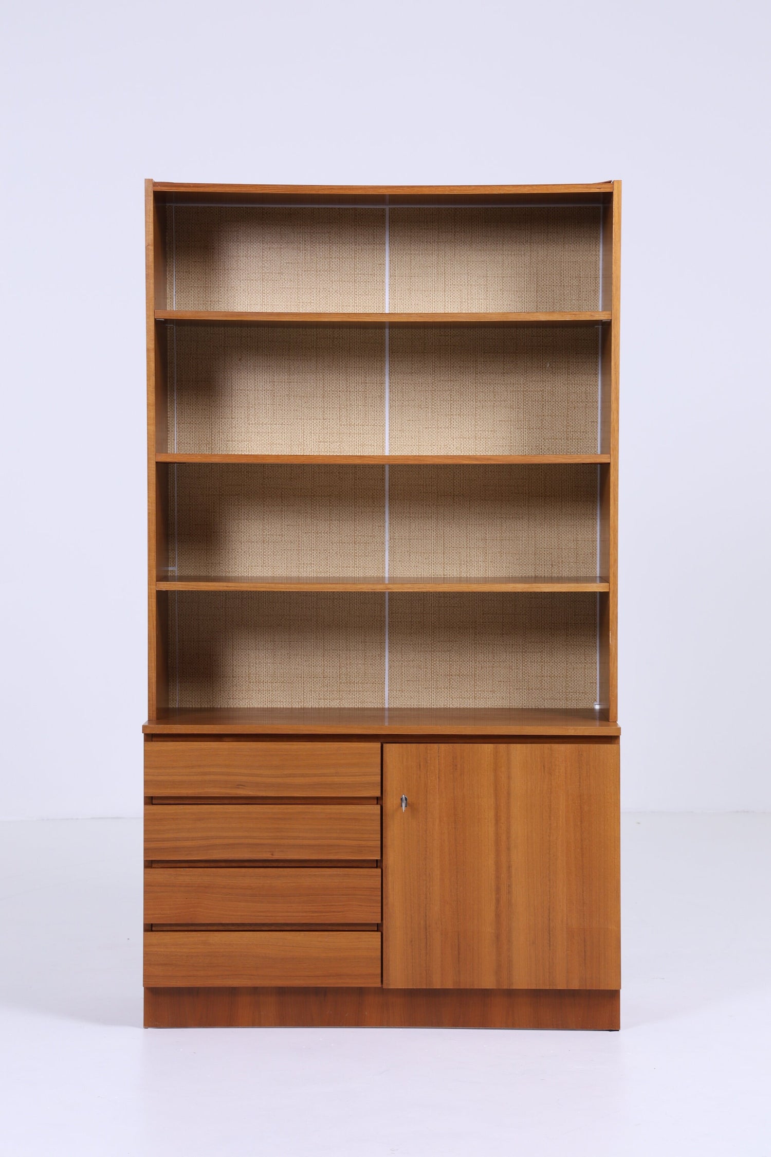 Vintage Regal 60er Jahre | Mid Century Bücherregal Kommode Schmal Retro 70er Nussbaum