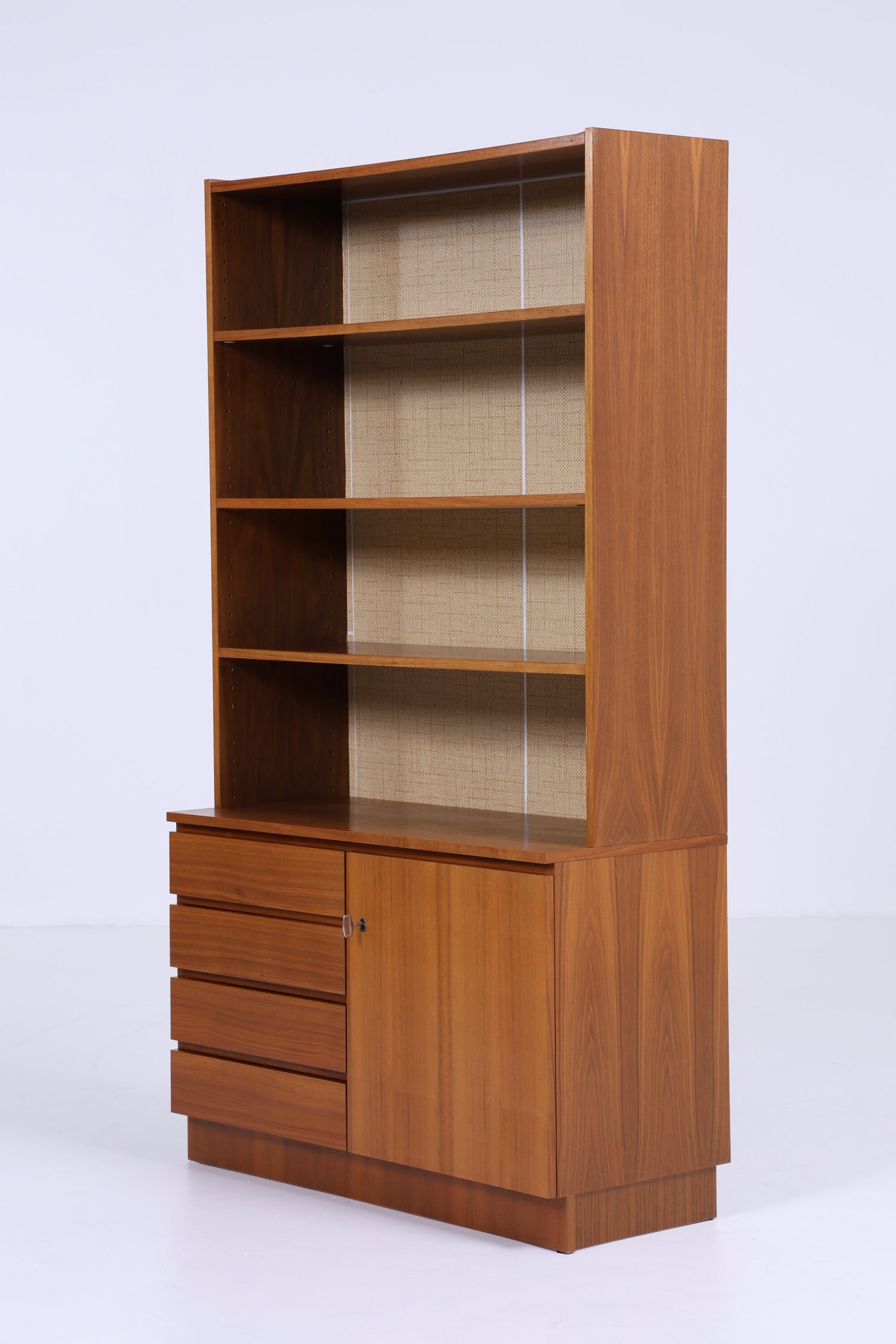 Vintage Regal 60er Jahre | Mid Century Bücherregal Kommode Schmal Retro 70er Nussbaum