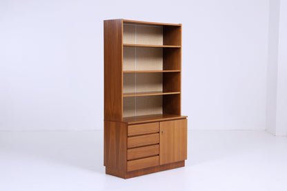 Vintage Regal 60er Jahre | Mid Century Bücherregal Kommode Schmal Retro 70er Nussbaum