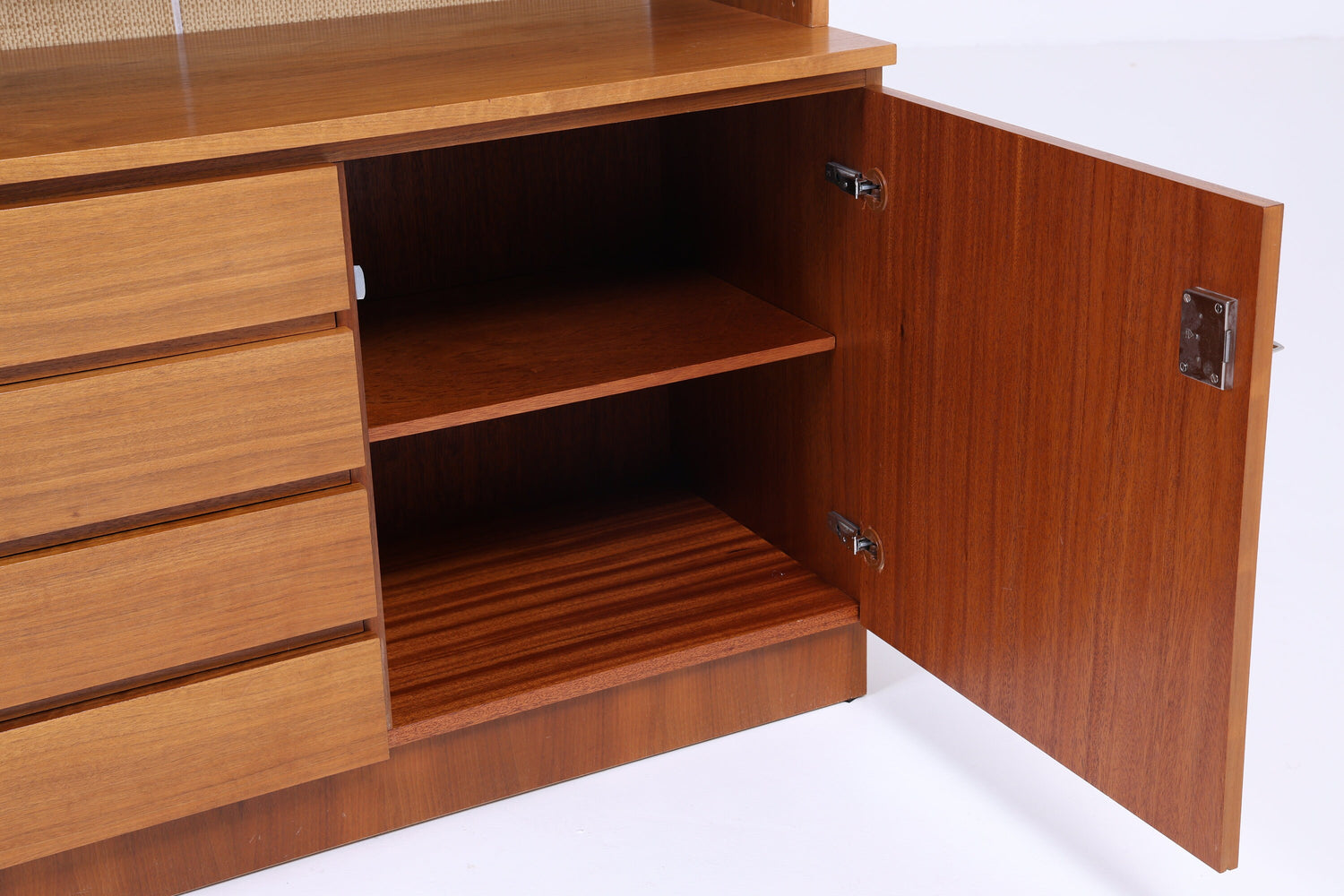 Vintage Regal 60er Jahre | Mid Century Bücherregal Kommode Schmal Retro 70er Nussbaum