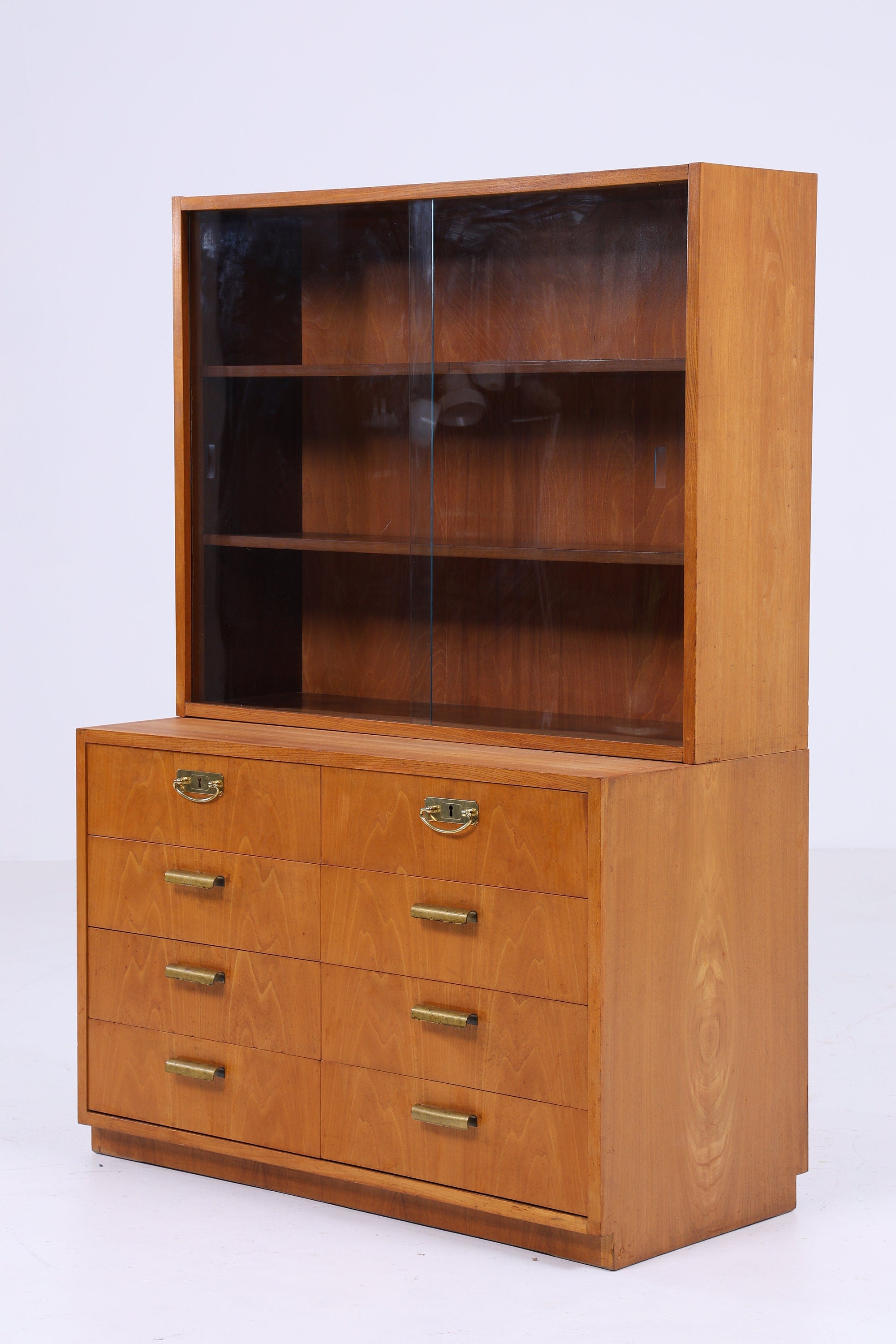 Hellerau 605 Vitrine 60er Jahre | Mid Century Bücherschrank 70605 Bruno Knoblauch Schubladen Schrank Deutsche Werkstätten Hellerau