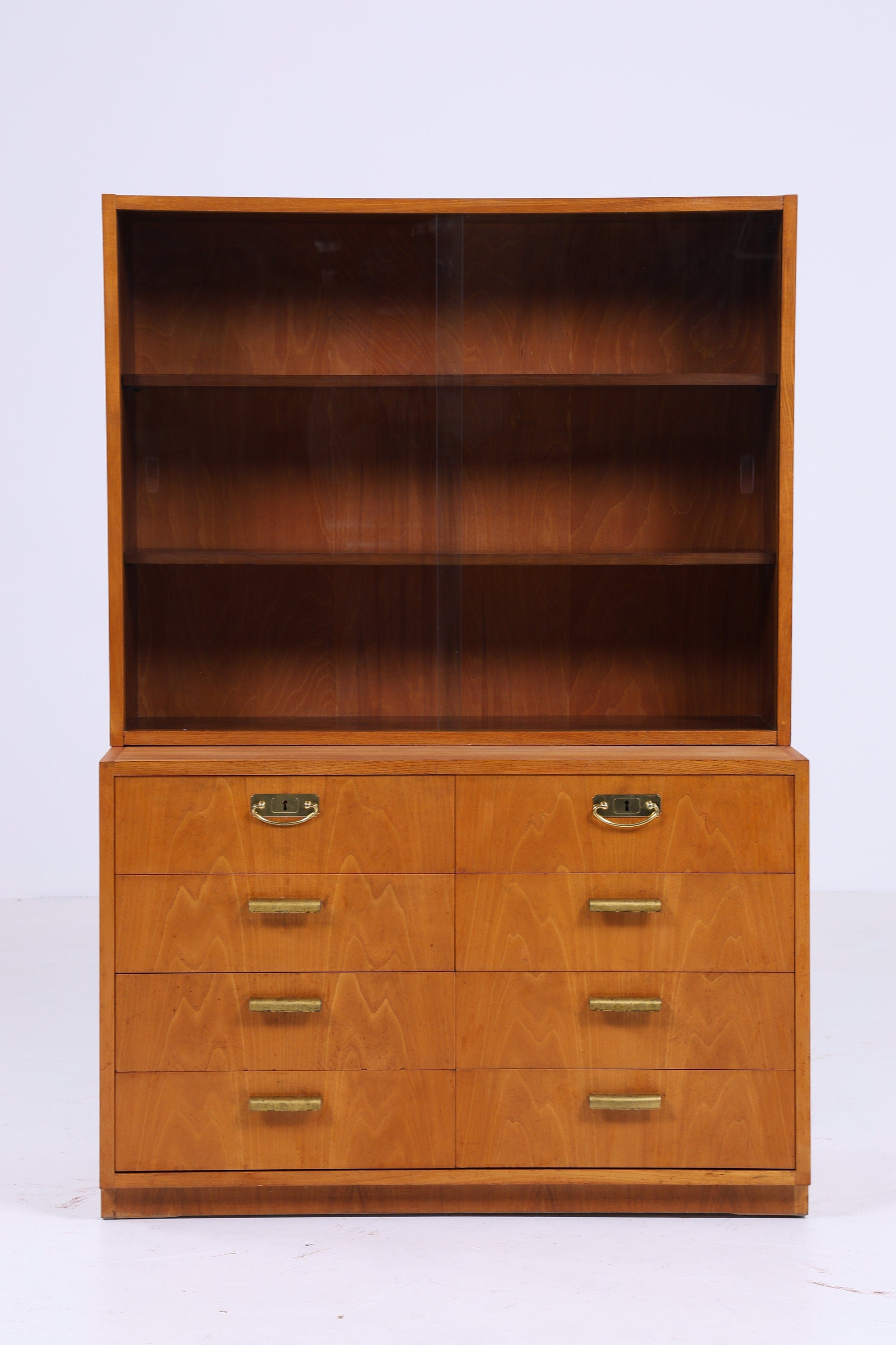 Hellerau 605 Vitrine 60er Jahre | Mid Century Bücherschrank 70605 Bruno Knoblauch Schubladen Schrank Deutsche Werkstätten Hellerau