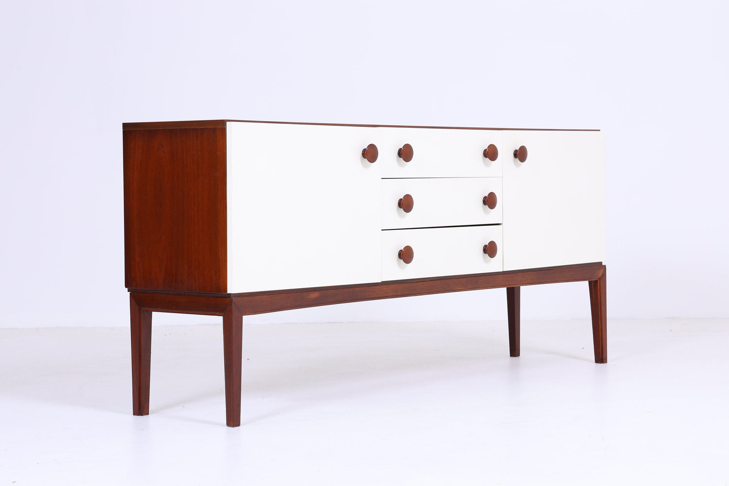 Palette Möbelwerk Sideboard 70er Jahre | Mid Century TV Board Schubladen Anrichte Schrank Karo Retro 60er